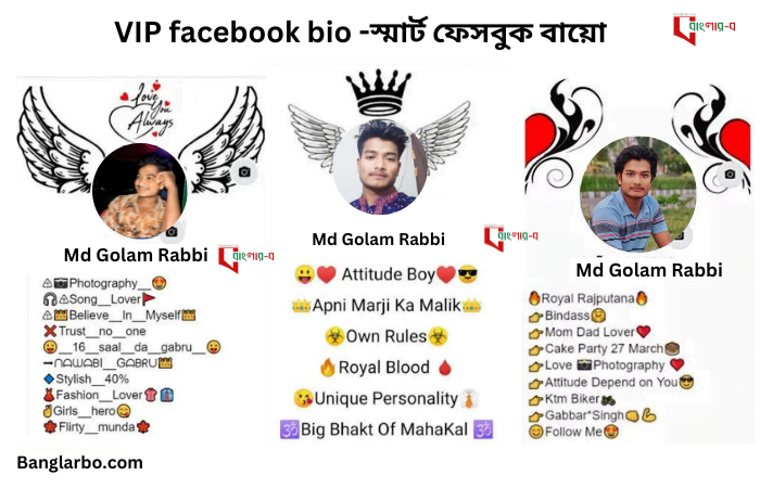 VIP Facebook Bio – ভিআইপি ফেসবুক বায়ো